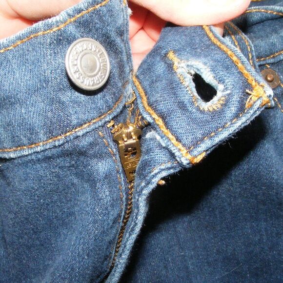 LEVI'S 515 Jeans, 16 Short, Bootcut, Dark wash, Blue, Cotton Blend, Made in MEX - Picture 8 of 13